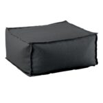 DEPO Πουφ Σκαμπό, 100% Αδιάβροχο, Ύφασμα Γκρι, Αποσπώμενο Κάλυμμα 60x60x28cm - Image 6