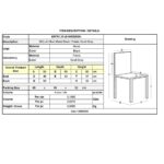 BELLA Καρέκλα Τραπεζαρίας, Μέταλλο Βαφή Μαύρο, Ύφασμα Απόχρωση Sand Grey 50x56x80cm - Image 9