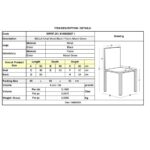 BELLA Καρέκλα Τραπεζαρίας, Μέταλλο Βαφή Μαύρο, Ύφασμα Απόχρωση Mixed Green 50x56x80cm - Image 9