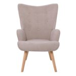 ALMA Πολυθρόνα - Μπερζέρα Σαλονιού - Καθιστικού Φυσικό Ύφασμα Velure Ανοιχτό Καφέ,K/D 69x76x97cm - Image 17