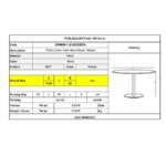 TOSS Τραπεζάκι Σαλονιού - Καθιστικού, Μέταλλο Βαφή Μαύρο, Απόχρωση Καρυδί Φ 50cm H.54cm - Image 9