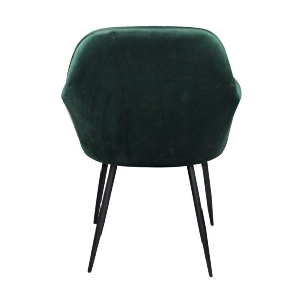 VALERY Πολυθρόνα Μέταλλο Βαφή Μαύρο, Ύφασμα Velure, Απόχρωση Forest Green 55x61x87cm - Image 17