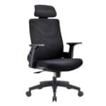 BF8900 Πολυθρόνα Γραφείου Διευθυντή, Mesh Μαύρο, Ύφασμα Μαύρο 64x66x116/128cm - Image 14