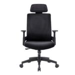 BF8900 Πολυθρόνα Γραφείου Διευθυντή, Mesh Μαύρο, Ύφασμα Μαύρο 64x66x116/128cm - Image 15