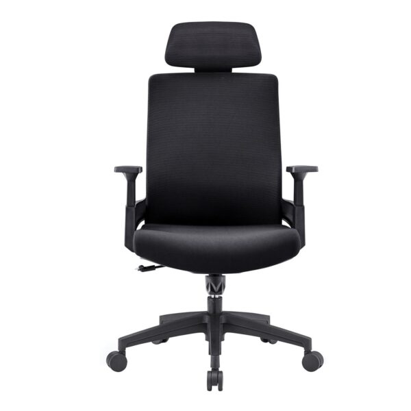 BF8900 Πολυθρόνα Γραφείου Διευθυντή, Mesh Μαύρο, Ύφασμα Μαύρο 64x66x116/128cm - Image 15