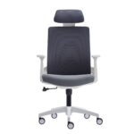 BF8900 Πολυθρόνα Γραφείου Διευθυντή, Άσπρο - Γκρι, Mesh Γκρι, Ύφασμα Γκρι 64x66x116/128cm - Image 13