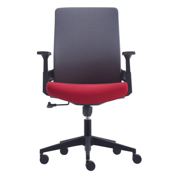 BF8950 Πολυθρόνα Γραφείου Mesh Γκρι, Ύφασμα  Μπορντώ 64x64x98/110cm - Image 11