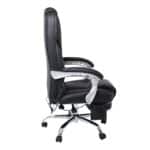 BF8550 Massage Relax Πολυθρόνα Γραφείου Διευθυντή, Βάση Χρώμιο με Υποπόδιο, Pu  Μαύρο 68x64-135x118/127cm - Image 20