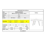 BERLIN Τραπεζάκι Σαλονιού Καθιστικού - Μέταλλο Βαφή Μαύρο - Καρυδί 126x64x40/46cm - Image 9