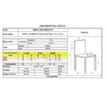 BENSON Καρέκλα Μέταλλο Βαφή Μαύρο, PVC Cream 46x52x97cm - Image 9