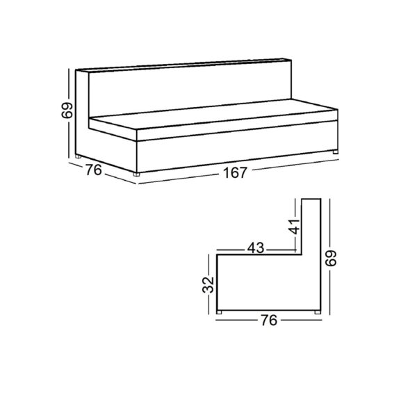 BIZ Καναπές - Κρεβάτι Σαλονιού Καθιστικού - Ύφασμα Πράσινο 167x75x70cm /Κρεβάτι 167x87x32 - Image 18