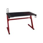 GAMING Γραφείο 120x60cm τ.Carbon Μέταλλο Βαφή Κόκκινο 120x60x75cm - Image 12