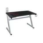 GAMING Γραφείο 120x60cm τ.Carbon Μέταλλο Βαφή Άσπρο 120x60x75cm - Image 12