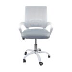 BF2101-SC Πολυθρόνα Γραφείου χωρίς Ανάκλιση  Άσπρο - Mesh Γκρι 56x55x84/94cm - Image 15