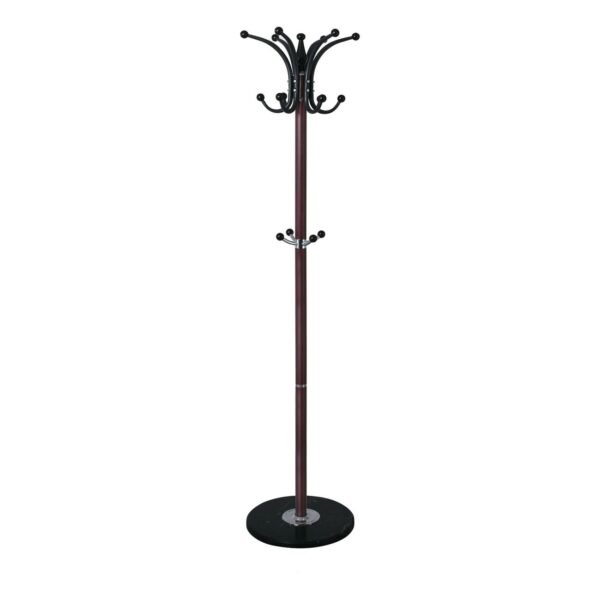 PATRICK Καλόγερος Περιστρεφόμενος, Μέταλλο Βαφή Καρυδί Φ37cm H.175cm - Image 6