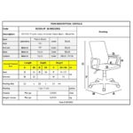 BF2101-P Πολυθρόνα Γραφείου με Ανάκλιση Μαύρο Mesh - Pu 60x54x84/94cm - Image 9