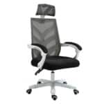 BF2985 Πολυθρόνα Γραφείου Διευθυντή, Άσπρο - Mesh Μαύρο 60x66x111/121cm - Image 14