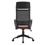 BF2500 Πολυθρόνα Γραφείου Διευθυντή Mesh Μαύρο - Pu Καφέ 58x62x116/126cm - Image 17