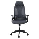 BF8750 Πολυθρόνα Γραφείου Διευθυντή, Mesh Γκρι, Ύφασμα Γκρι 65x64x117/127cm - Image 15