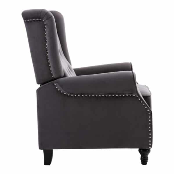 CHESTER Relax Πολυθρόνα Μπερζέρα Σαλονιού, Καθιστικού Ύφασμα Velure Γκρι 78x85x104cm - Image 19