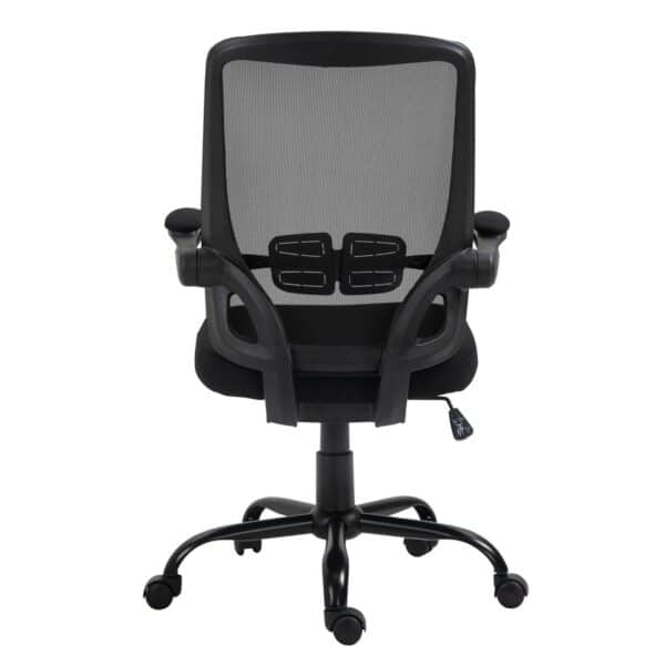 BF2930W Πολυθρόνα Γραφείου Ανακλινόμενα Μπράτσα, Μέταλλο Βάση, Mesh - Ύφασμα Μαύρο 60x62x99/109cm - Image 17
