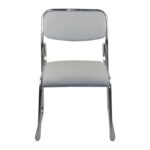 CAMPUS Καρέκλα Επισκέπτη Γραφείου, Στοιβαζόμενη Χρώμιο Μέταλλο, Soft Pu Γκρι 51x49x78cm - Image 16