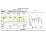 CAMPUS Καρέκλα Επισκέπτη Γραφείου, Στοιβαζόμενη Χρώμιο Μέταλλο, Soft Pu Γκρι 51x49x78cm - Image 18