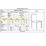 BELLA Καρέκλα Τραπεζαρίας, Μέταλλο Χρώμιο Χρυσό, Ύφασμα Velure Απόχρωση Γκρι 50x56x80cm - Image 9