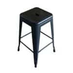 RELIX Σκαμπό Bar H.65cm, Στοιβαζόμενο, Μέταλλο Βαφή Μαύρο 42x42 H.65cm - Image 8