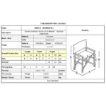 Σκηνοθέτη Πολυθρόνα, Αλουμίνιο Ανθρακί (1,2mm), Textilene Μπεζ, Πτυσσόμενη(2,75kg) 54x50x88cm - Image 9