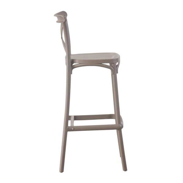 DESTINY Σκαμπό BAR με Πλάτη, PP Mocha 50x46x74/101cm - Image 15