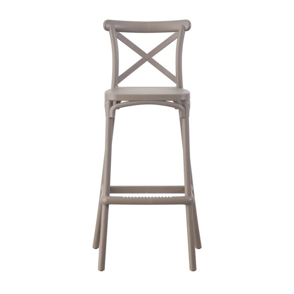 DESTINY Σκαμπό BAR με Πλάτη, PP Mocha 50x46x74/101cm - Image 17