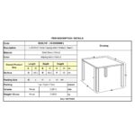 LUGANO Τραπεζάκι Βοηθητικό Ξαπλώστρας Οξιά, Βαφή Εμποτισμού Μελί 45x40x43cm - Image 9