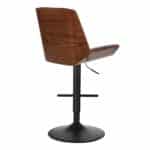 NUMAN Σκαμπό BAR με Πλάτη, Βάση Μαύρο, Καρυδί - ΡU Μαύρο, Ρύθμιση Ύψους, Περιστρεφόμενο 52x50x62/96-83/117cm - Image 12