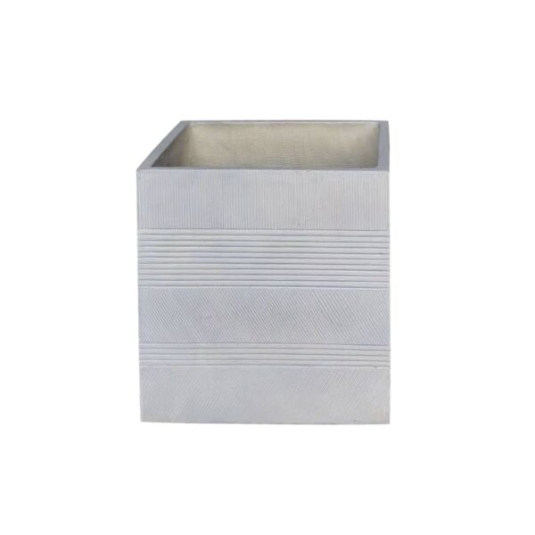 FLOWER POT-11 Σαγρέ Απόχρωση Beige 22x22x22cm - Image 6