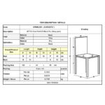 JETTA Καρέκλα Τραπεζαρίας - Κουζίνας, Μέταλλο Βαφή Γκρι, Pvc Μαύρο, Full K/D - Συσκ.6 40x50x95cm - Image 18