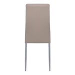 JETTA Καρέκλα Τραπεζαρίας - Κουζίνας, Μέταλλο Βαφή Γκρι, Pvc Cappuccino Full K/D Συσκ.6 40x50x95cm - Image 16