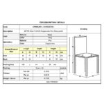 JETTA Καρέκλα Τραπεζαρίας - Κουζίνας, Μέταλλο Βαφή Γκρι, Pvc Cappuccino Full K/D Συσκ.6 40x50x95cm - Image 18