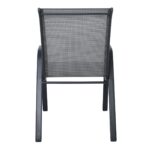 RIO Πολυθρόνα Στοιβαζόμενη Κήπου, Μέταλλο Βαφή Ανθρακί, Textilene Γκρι (4,20kg) 55x74x91cm - Image 17