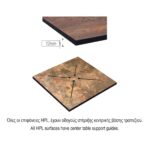 HPL (High Pressure Laminated) Επιφάνεια Τραπεζιού Απόχρωση Marble 60x110cm/12mm - Image 18