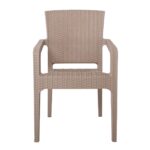 LORA Πολυθρόνα Κήπου Στοιβαζόμενη, PP (Rattan Look) Απόχρωση Cappuccino 57x57x87cm - Image 17