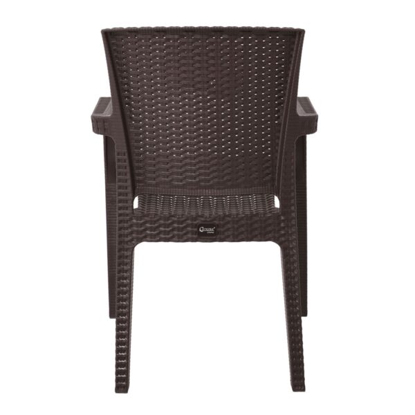 LORA Πολυθρόνα Κήπου Στοιβαζόμενη, PP (Rattan Look) Απόχρωση Καφέ Σκούρο 57x57x87cm - Image 17