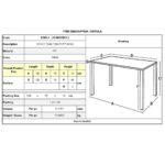 VICCO Τραπέζι Τραπεζαρίας Κήπου - Βεράντας, PP Άσπρο 120x70x73cm - Image 9