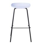 PENTOS Σκαμπό BAR, Μέταλλο Βαφή Μαύρο, PP Άσπρο 49x46x76/83cm - Image 15