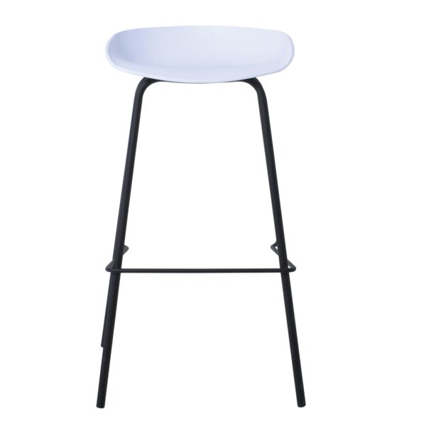 PENTOS Σκαμπό BAR, Μέταλλο Βαφή Μαύρο, PP Άσπρο 49x46x76/83cm - Image 15