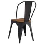 RELIX Wood Καρέκλα Μέταλλο Βαφή Μαύρο Extra Matte, Κάθισμα Dark Oak, Στοιβαζόμενη 45x53x85cm - Image 14