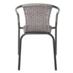 BALENO Πολυθρόνα Στοιβαζόμενη, Μέταλλο Βαφή Ανθρακί, Wicker Mixed Grey 53x58x77cm - Image 15