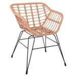 SALSA-S Πολυθρόνα Κήπου, Μέταλλο Βαφή Μαύρο, Wicker Φυσικό (χωρίς μαξιλάρι) 57x64x76cm - Image 14