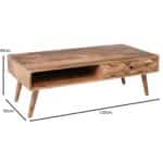 TEKA-W Τραπεζάκι Σαλονιού Καθιστικού, Ξύλο Mango Φυσικό 120x60x40cm - Image 7