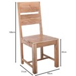 LIZARD MAX Καρέκλα Τραπεζαρίας Ξύλο Ακακία Φυσικό 45x51x100cm - Image 18